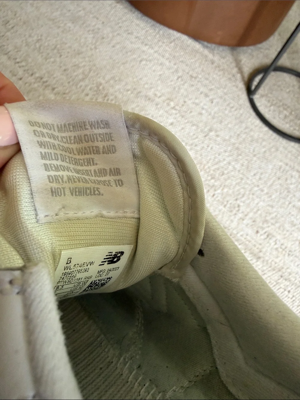 New Balance Light Beige and White Suede Retro Runners